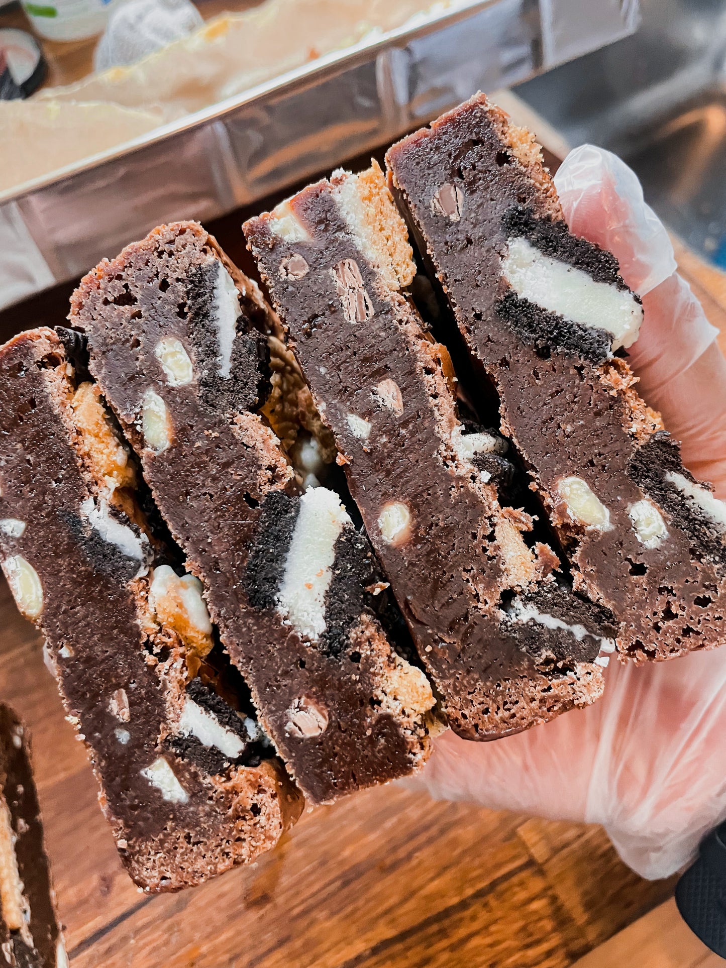 6 Triple Chocolate Brownies